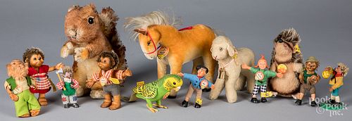 THIRTEEN MOHAIR PLUSH STEIFF