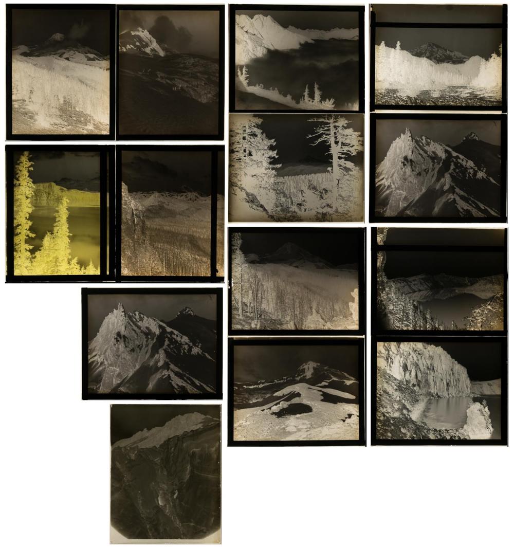 THIRTEEN PHOTOGRAPHIC GLASS