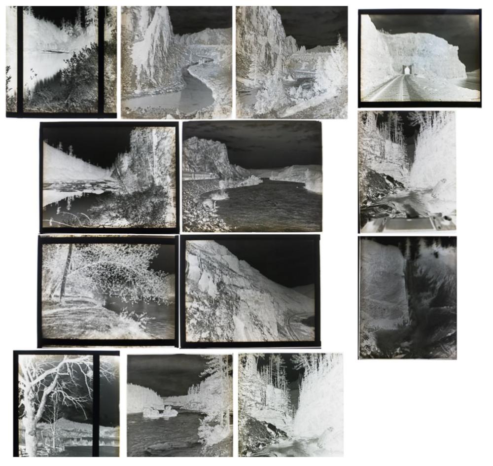 THIRTEEN PHOTOGRAPHIC GLASS