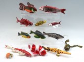 THIRTEEN PIECE FISH DECOY LOT: