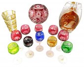 THIRTEEN PIECES OF BOHEMIAN CU