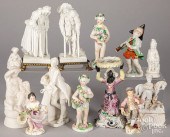 THIRTEEN PORCELAIN FIGURINESTh