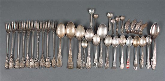 Thirty assorted silver salt