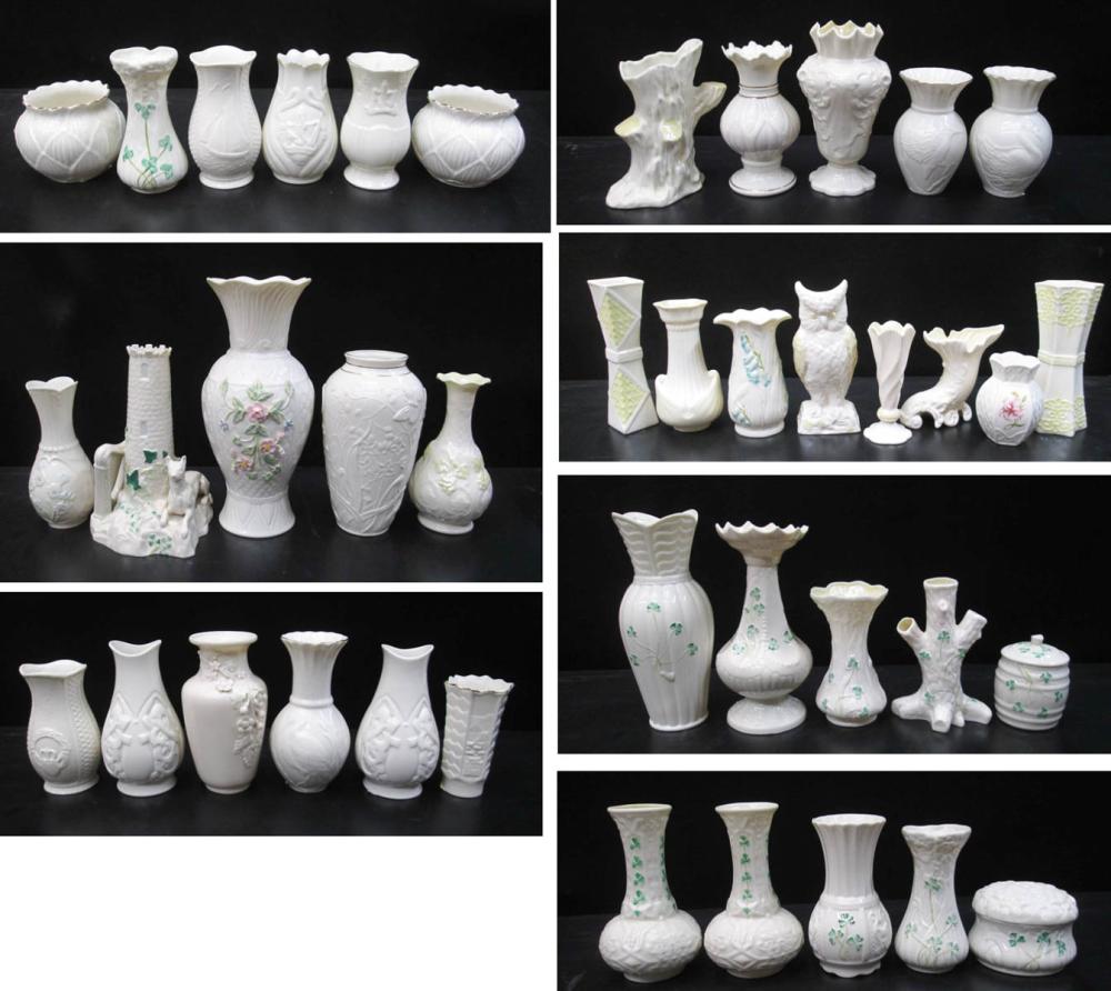 THIRTY BELLEEK PARIAN PORCELAIN