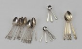THIRTY DEMITASSE AND SALT SPOO
