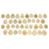 Thirty-eight horse brasses, ma