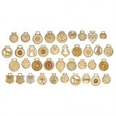 Thirty-eight horse brasses, ma