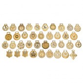 Thirty-eight horse brasses mai
