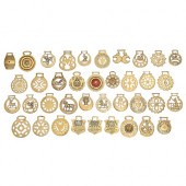 Thirty-eight horse brasses,  m