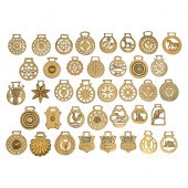 Thirty-eight horse brasses,  m