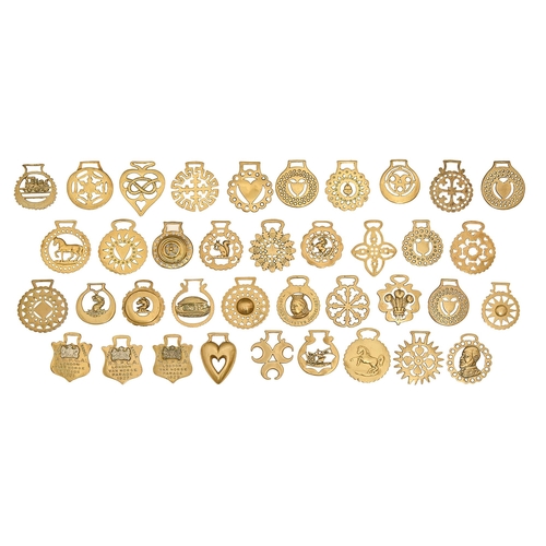 Thirty-eight horse brasses 
