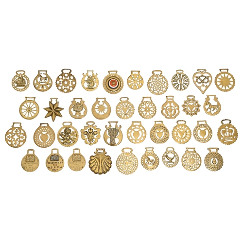 Thirty-eight horse brasses 