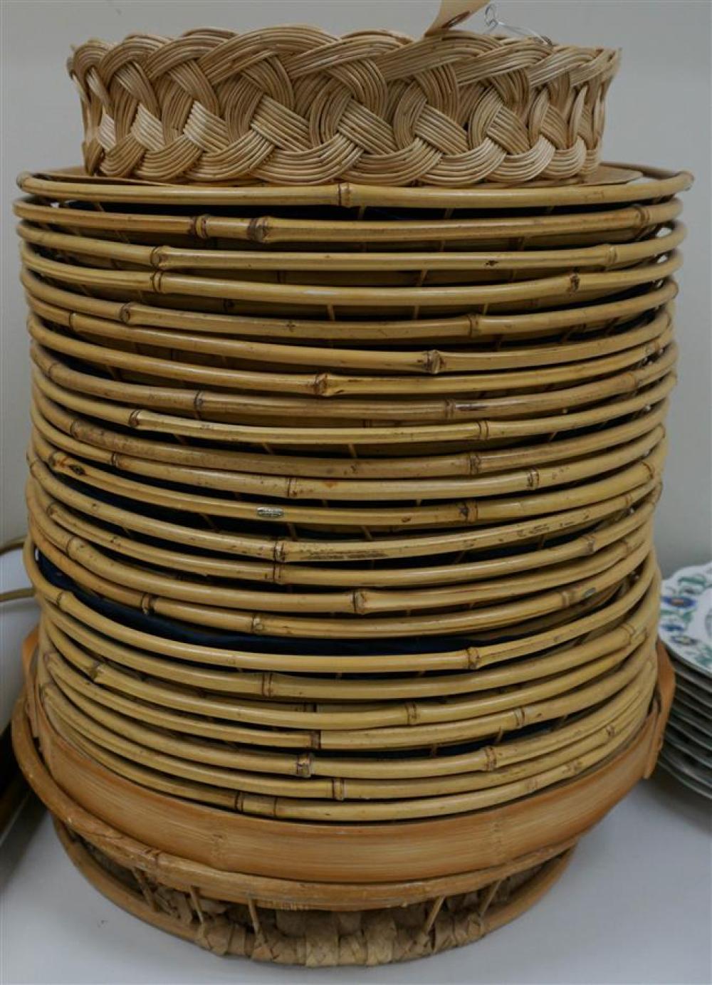 THIRTY-FIVE RATTAN AND WICKER ROUND