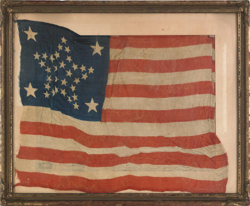 Thirty-four star American flag
