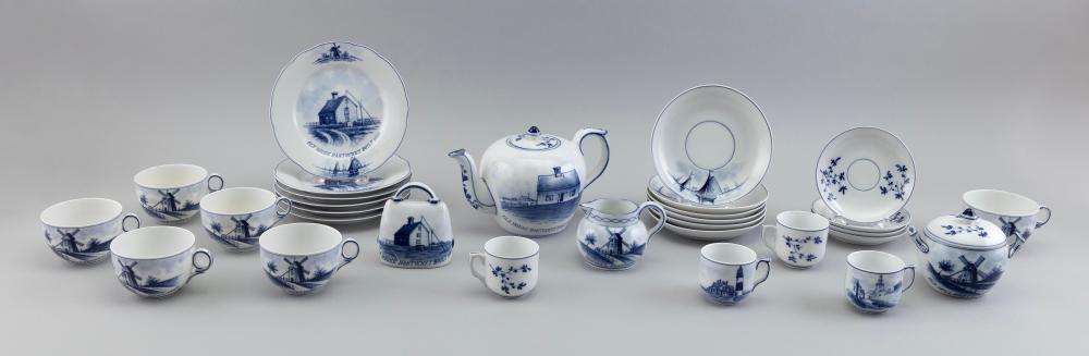 THIRTY-PIECE PORCELAIN TEA SET WITH