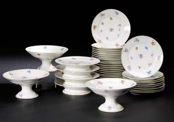 Thirty-Seven-Piece French Porcelain