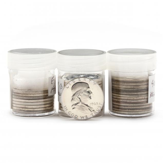 THIRTY-THREE (33) MIXED SILVER HALF