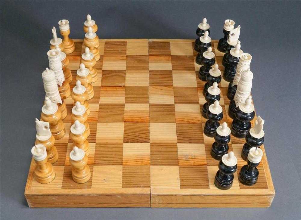 THIRTY-TWO PIECE AFRICAN HARDWOOD