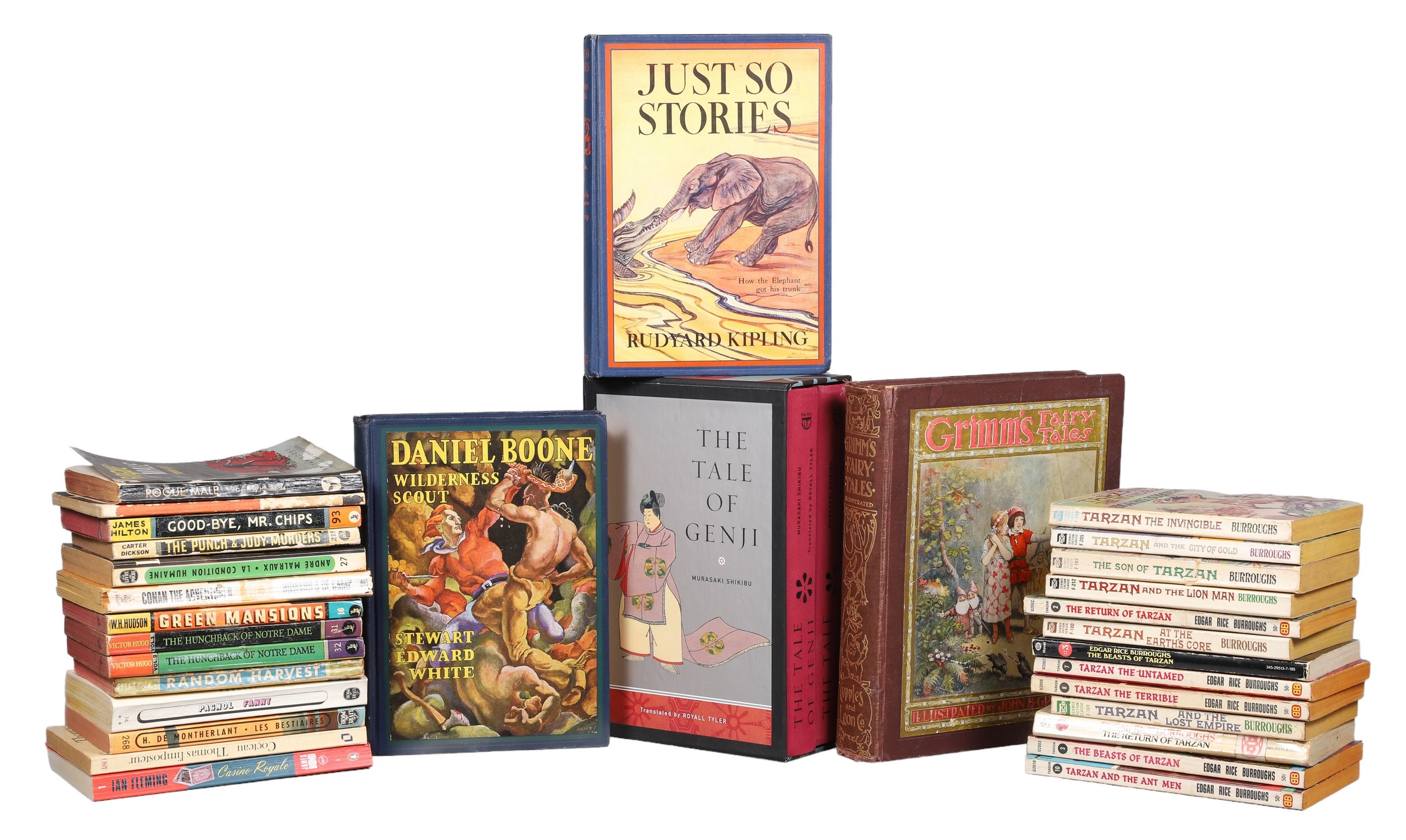 Thirty-two various books, c/o The