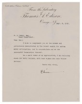 THOMAS A. EDISON ALS DATED 191
