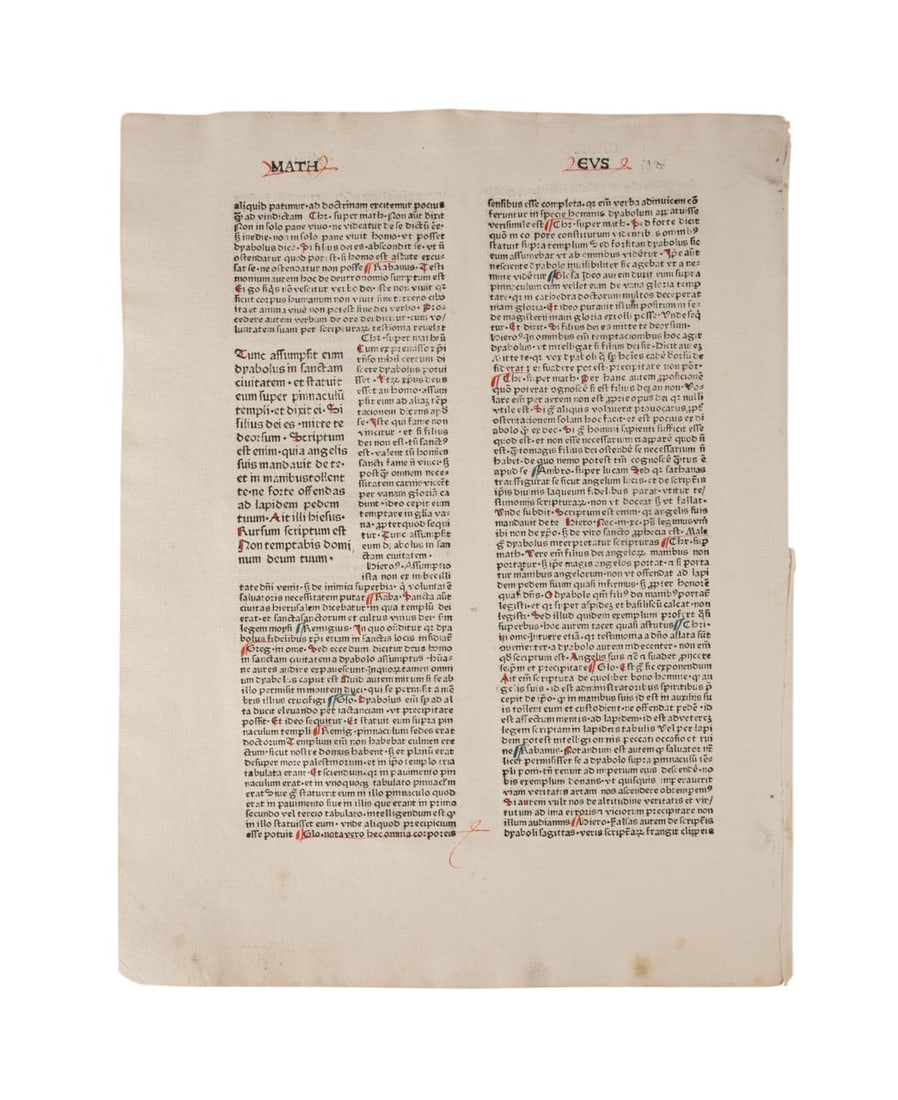 THOMAS AQUINAS, LEAF FROM CATENA