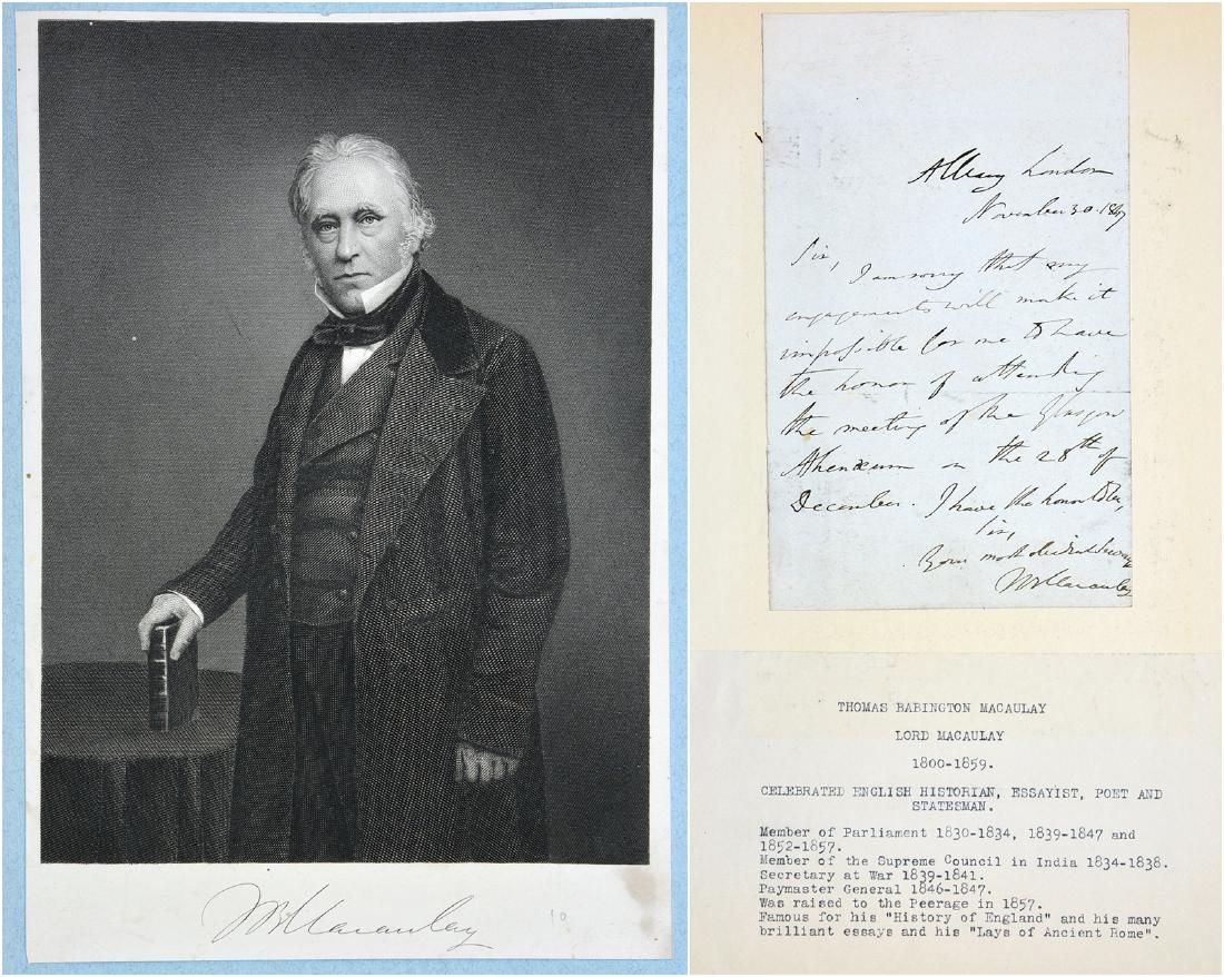 THOMAS BABINGTON MACAULAY WRITTEN