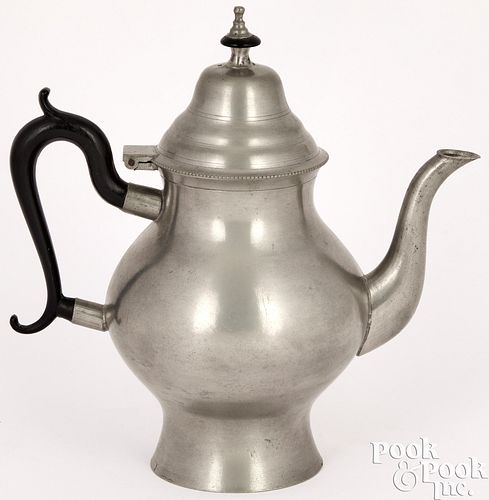 THOMAS BOARDMAN PEWTER TEAPOTThomas
