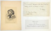 THOMAS CARLYLE, NOTE WITH SIGN