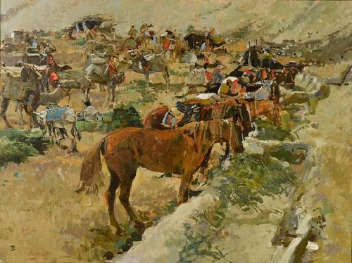THOMAS COATES OIL ON CANVAS