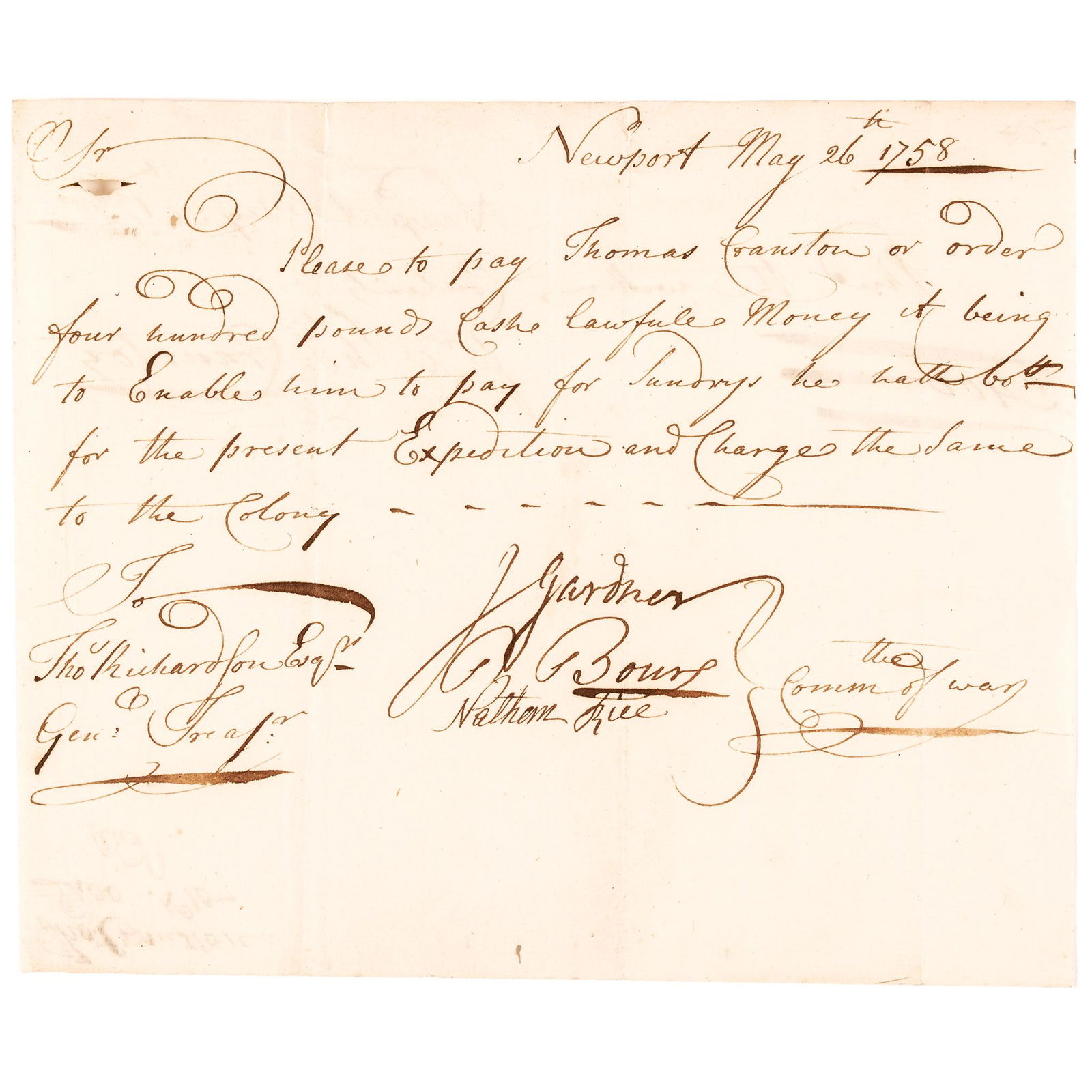 THOMAS CRANSTON SIGNED RHODE