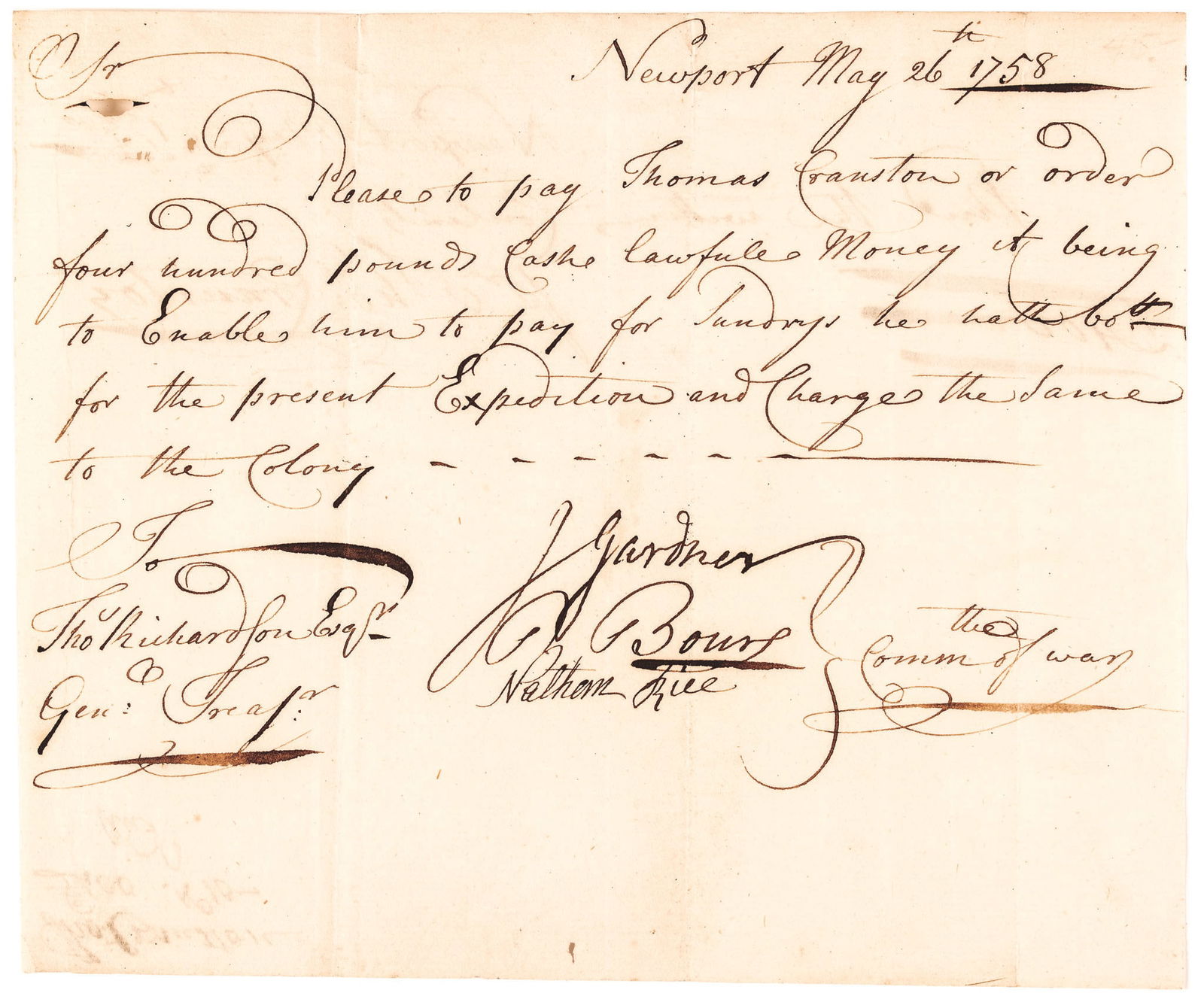 THOMAS CRANSTON SIGNED RHODE
