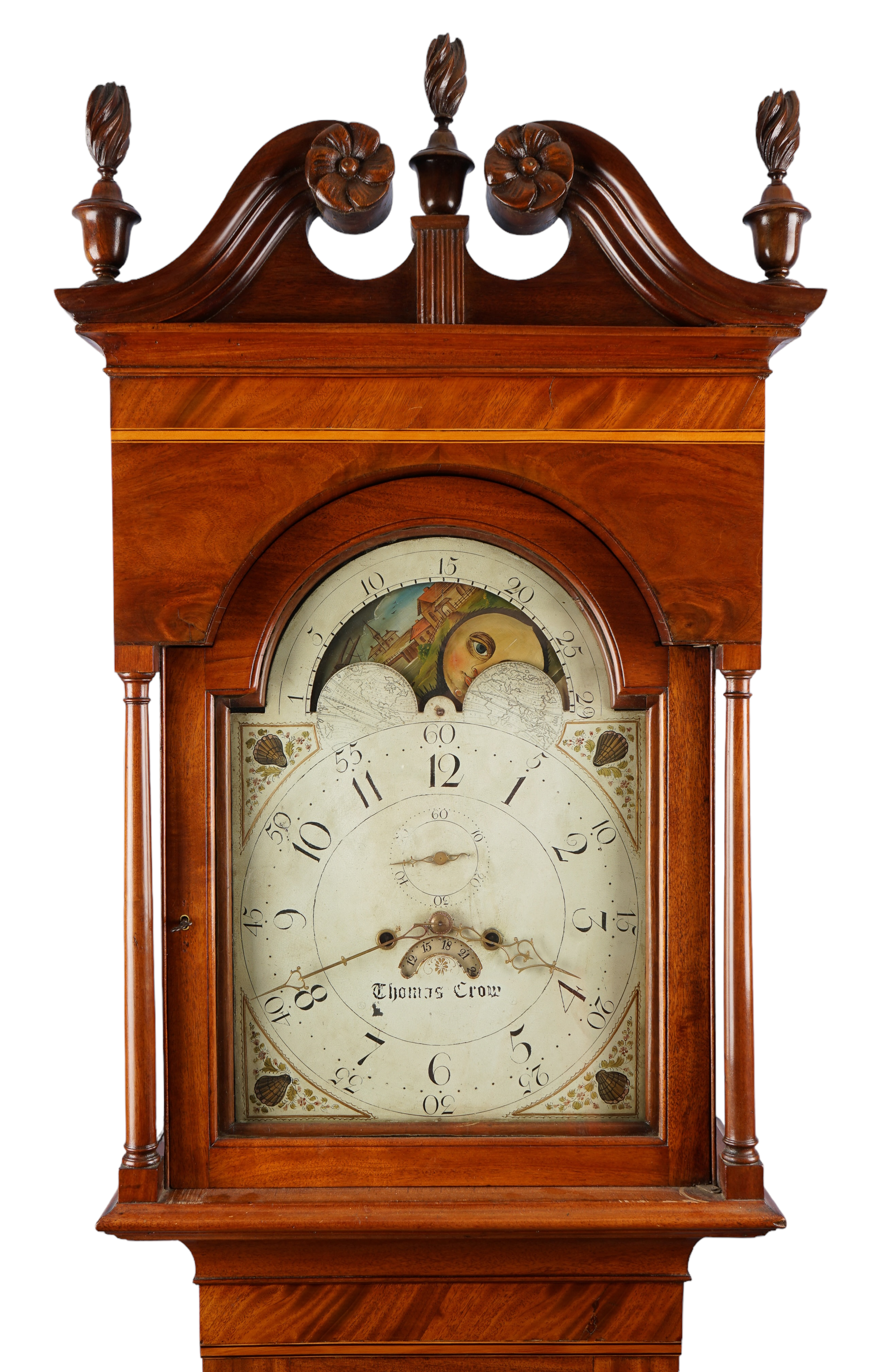 Thomas Crow Mahogany Tall Clock,