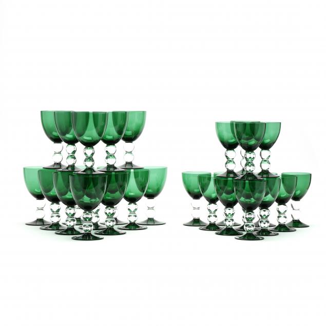 THOMAS GOODE, SET OF (29) EMERALD