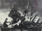 THOMAS HART BENTON KANSAS LITH