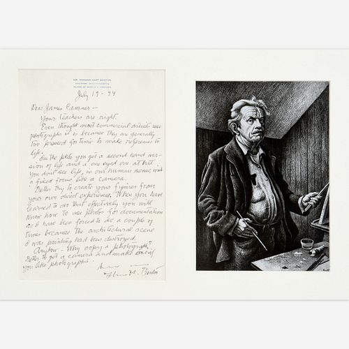 THOMAS HART BENTON, LETTER TO AN
