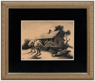 Thomas Hart Benton lithograph