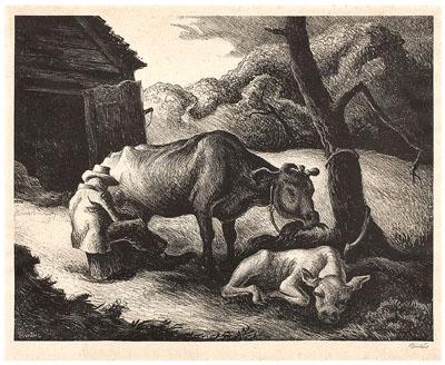 Thomas Hart Benton lithograph