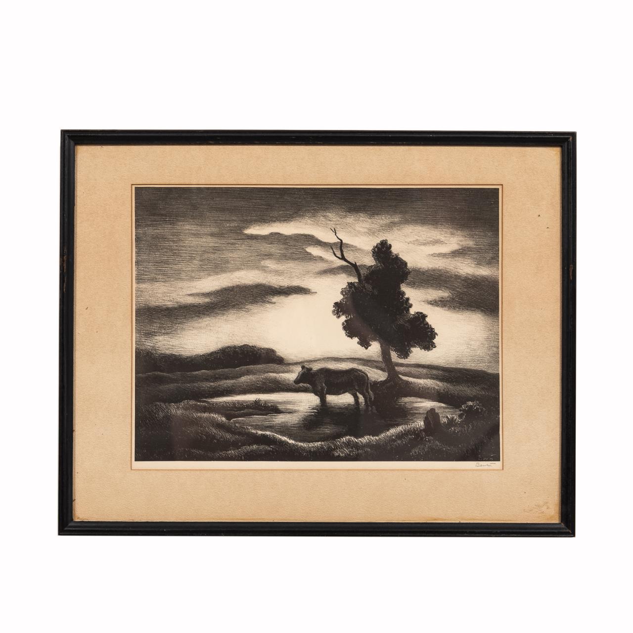 THOMAS HART BENTON "SUNSET"