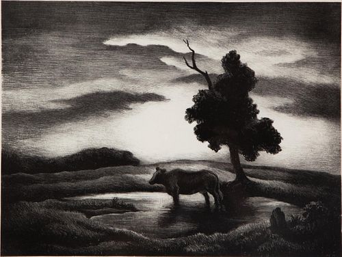 THOMAS HART BENTON 'SUNSET'