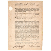 THOMAS HUTCHINSON SIGNED 1763