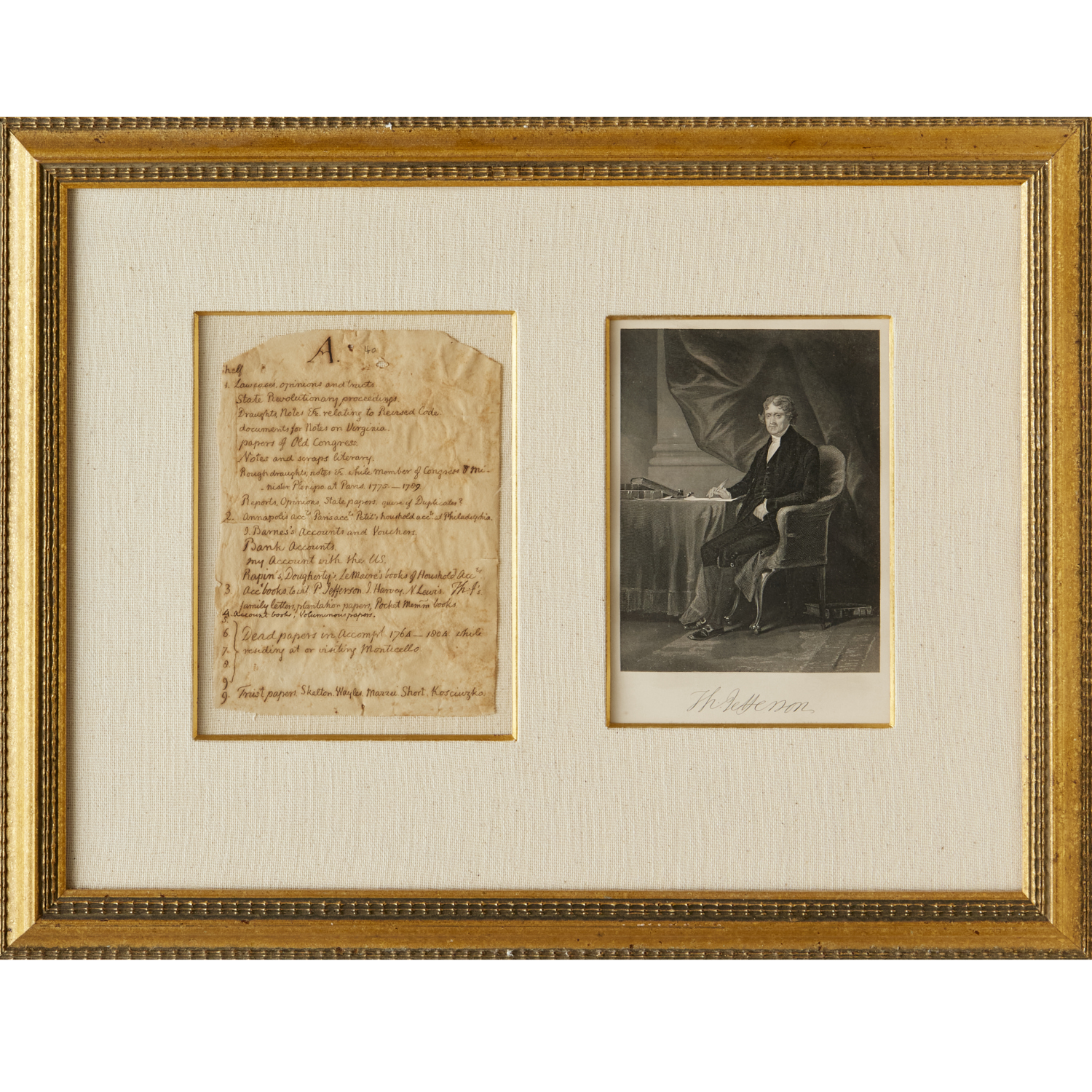 THOMAS JEFFERSON, AUTOGRAPH