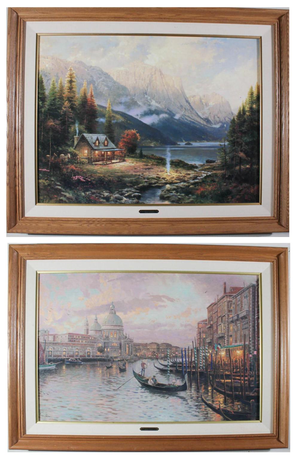 THOMAS KINKADE TWO EMBELLISHED