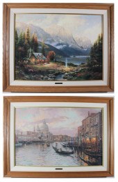 THOMAS KINKADE TWO EMBELLISHED