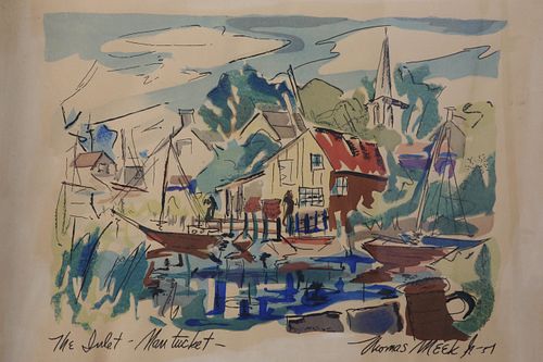 THOMAS MEEK COLORED PRINT "THE