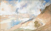 THOMAS MORAN, STUDY OF PITTSBU