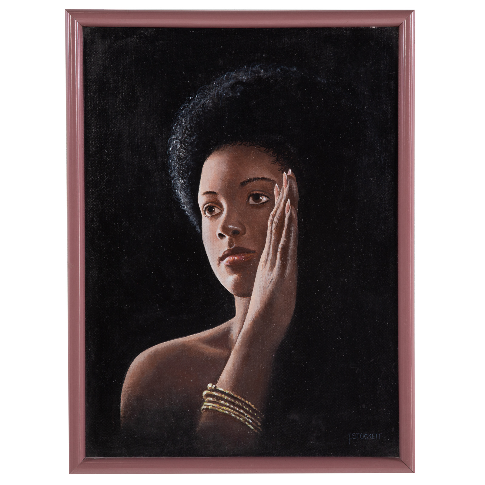 THOMAS STOCKETT. PENSIVE WOMAN, OIL