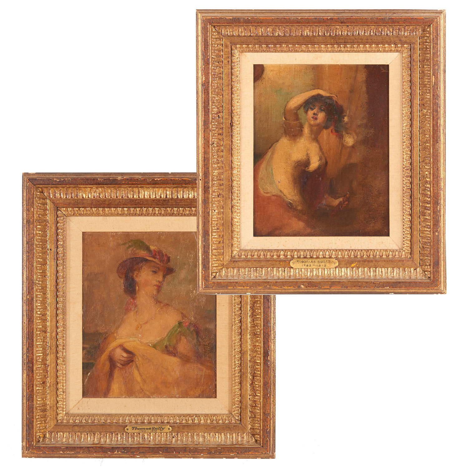THOMAS SULLY, (2) OILS ON CANVAS