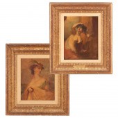 THOMAS SULLY, (2) OILS ON CANV