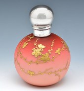 THOMAS WEBB PEACH BLOW GILT DE