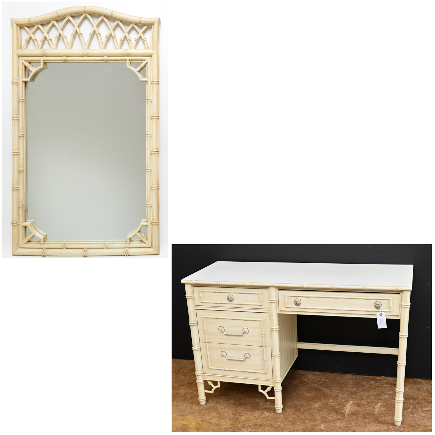 THOMASVILLE FAUX BAMBOO DESK &